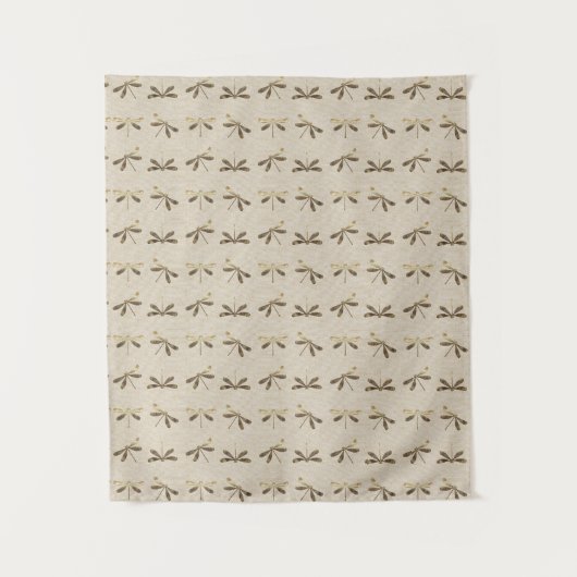 Tenture Motif de libellule dorée mignonne (Devant)