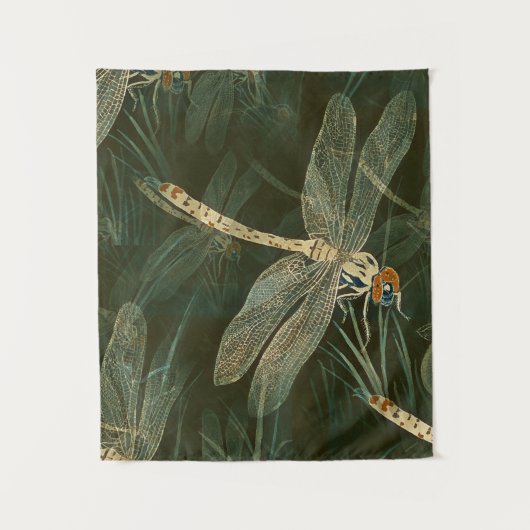 Tenture Motif de libellules majestueux  (Devant)