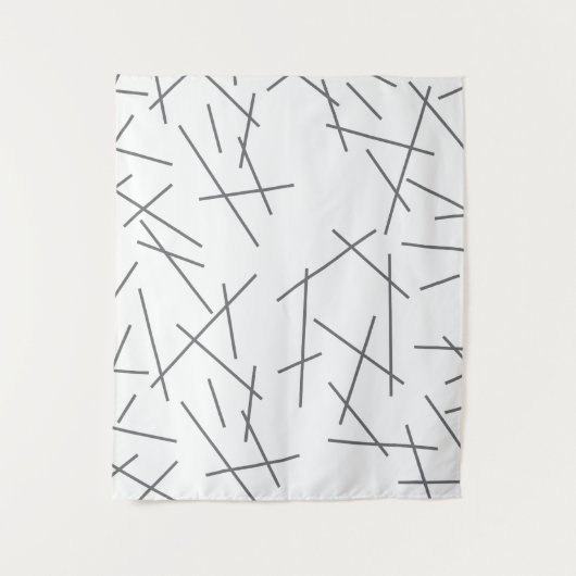 Tenture Motif de ligne graphique moderne, simple, désordon (Devant)