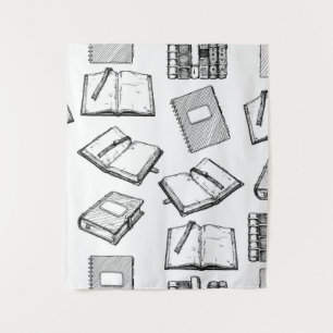 Tenture Motif de livre