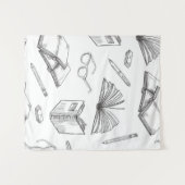 Tenture Motif de livre (Devant (Horizontal))