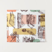 Tenture Motif de livre (Devant (Horizontal))