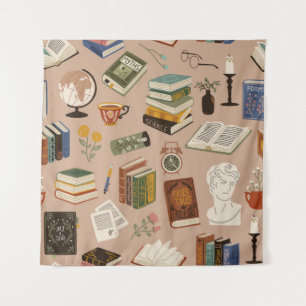 Tenture Motif de livre
