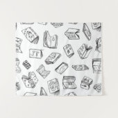 Tenture Motif de livre (Devant (Horizontal))