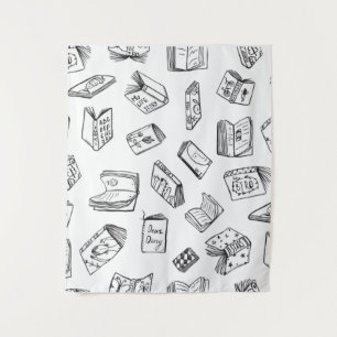 Tenture Motif de livre