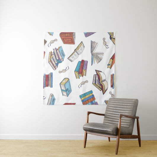 Tenture Motif de livre (En situation (horizontale))