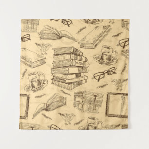 Tenture Motif de livre