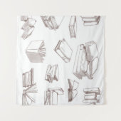 Tenture Motif de livre (Devant (Horizontal))