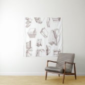 Tenture Motif de livre (En situation (horizontale))