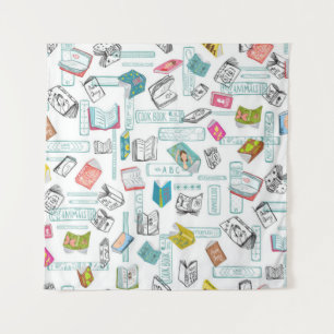 Tenture Motif de livre