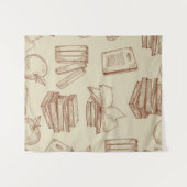 Tenture Motif de livre (Devant (Horizontal))