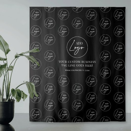 Tenture Motif de logo d'entreprise Noir & Blanc Corporate