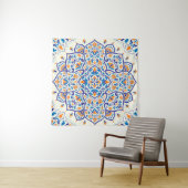 Tenture Motif de luxe Orange Blue Ornament (En situation (horizontale))