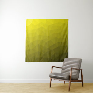 Tenture Motif de maille géométrique à dégradé jaune