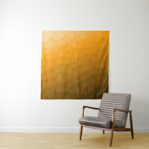 Tenture Motif de maille géométrique à dégradé orange