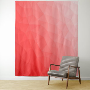 Tenture Motif de maille géométrique à dégradé rouge