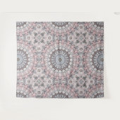 Tenture Motif de mandala rose gris et blanc (Devant (Horizontal))