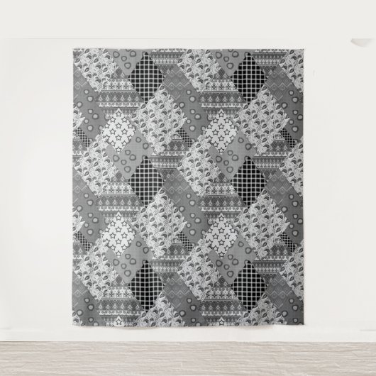 Tenture Motif de maquette gris (Devant)