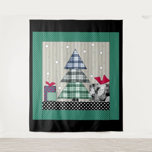 Tenture Motif de Noël, applique, nouvelle année, noël (Devant)