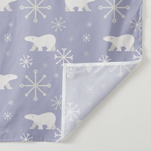 Tenture Motif de Noël avec ours polaires et flocons de nei (Détail)