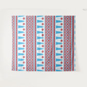 Tenture Motif de Noël de pull affreux Pixel (Devant (Horizontal))