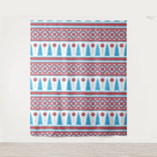 Tenture Motif de Noël de pull affreux Pixel (Devant)