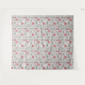 Tenture Motif de Noël d'hiver. (Devant (Horizontal))