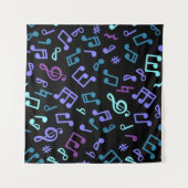 Tenture Motif de notes musicales (Devant)