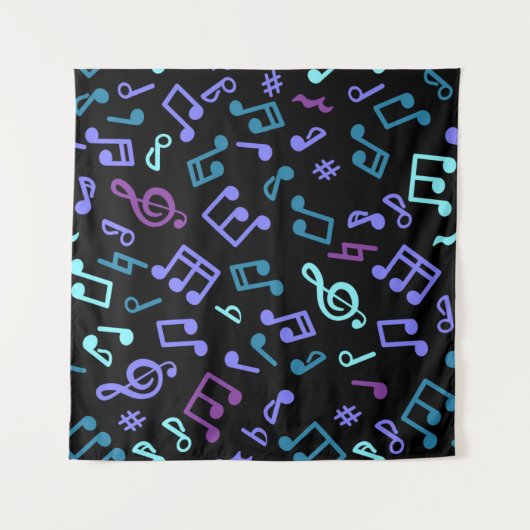 Tenture Motif de notes musicales (Devant)