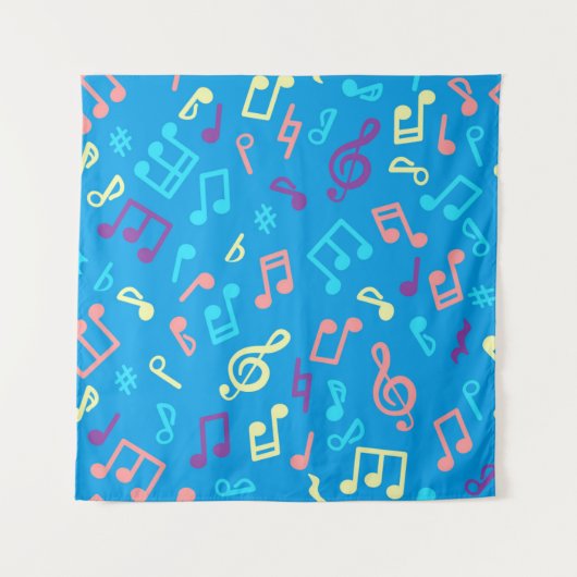 Tenture Motif de notes musicales (Devant)