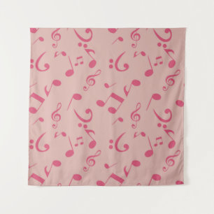 Tenture Motif de notes musicales