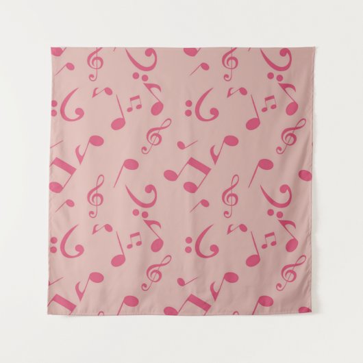 Tenture Motif de notes musicales (Devant)
