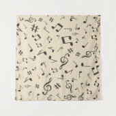 Tenture Motif de notes musicales (Devant (Horizontal))
