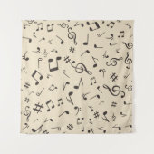 Tenture Motif de notes musicales (Devant)