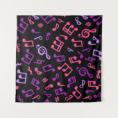 Tenture Motif de notes musicales (Devant (Horizontal))