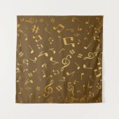 Tenture Motif de notes musicales (Devant (Horizontal))