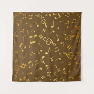 Tenture Motif de notes musicales