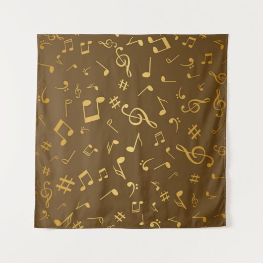 Tenture Motif de notes musicales (Devant)