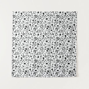 Tenture Motif de notes musicales