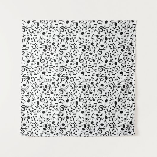 Tenture Motif de notes musicales (Devant)