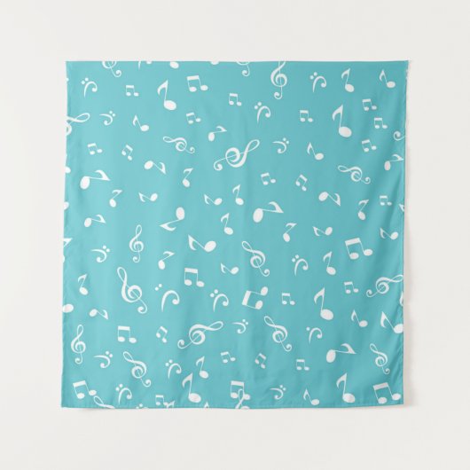 Tenture Motif de notes musicales (Devant)