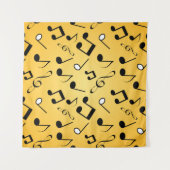 Tenture Motif de notes musicales (Devant (Horizontal))