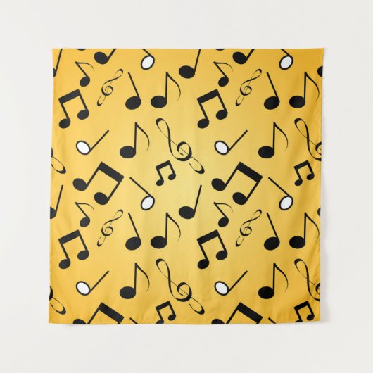 Tenture Motif de notes musicales (Devant)