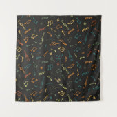 Tenture Motif de notes musicales (Devant (Horizontal))