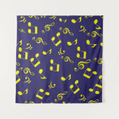 Tenture Motif de notes musicales (Devant (Horizontal))