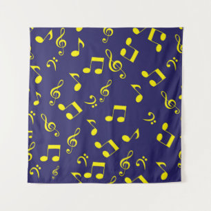 Tenture Motif de notes musicales