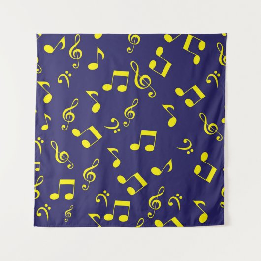 Tenture Motif de notes musicales (Devant)