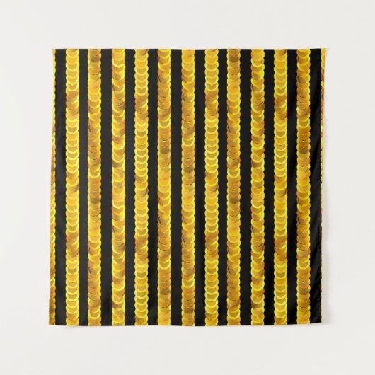 Tenture Motif de paillettes d'or (Devant)