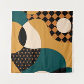 Tenture Motif de patchwork abstrait géométrique moderne, o (Devant (Horizontal))