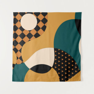 Tenture Motif de patchwork abstrait géométrique moderne, o